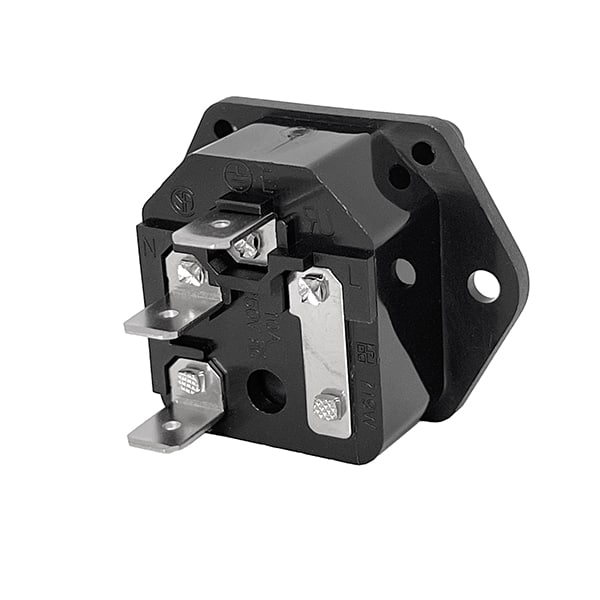 719W-00/04 - C14 AC Power Inlet with Fuseholder - Qualtek Electronics