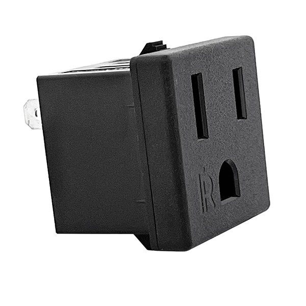 738W-X2/35 - NEMA 5-15R Tamper Resistant Snap-in AC Power Outlet