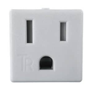 NEMA 5-15R Tamper Resistant Snap-in AC Power Outlet with Solder Terminals
