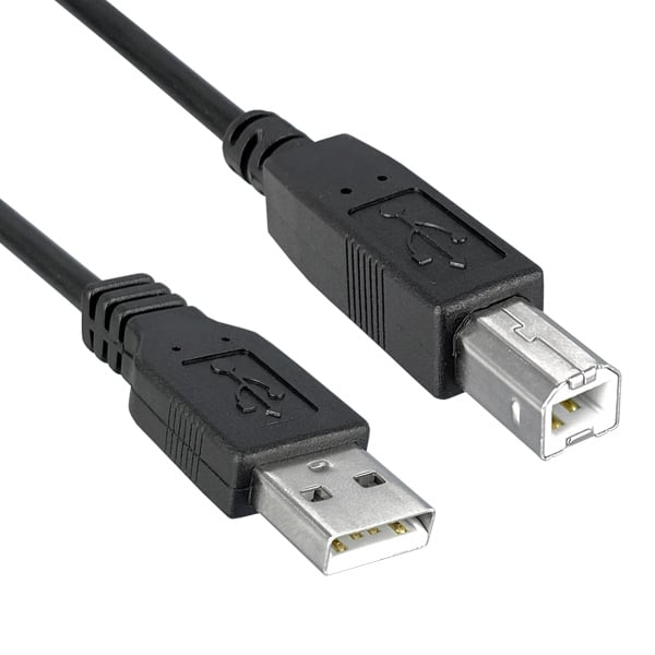 USB A-B-black-web USB 2.0 A Male to USB 2.0 B Male Cable