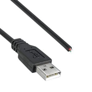 USB 2.0 A Male to Blunt Cut Cable