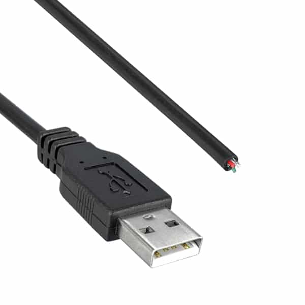usb a-blunt-black-web USB 2.0 A Male to Blunt Cut Cable