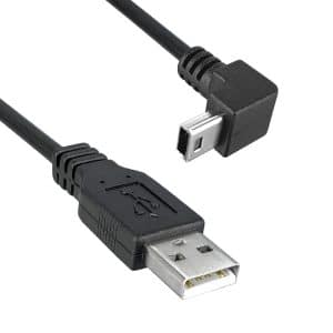 USB 2.0 A Male to USB 2.0 Mini B Male Down Angle WCI Division