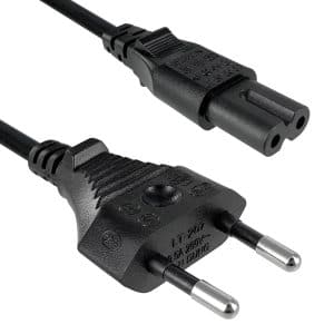 Continental Europe Power Cord CEE 7/16 to IEC 60320 C7