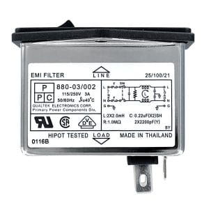 Dual Fused Screw Mount IEC 60320 C14 Inlet Filter with DPST Switch