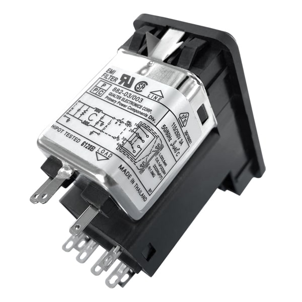 Single Fused Snap-in IEC 60320 C14 Inlet Filter DPST Switch
