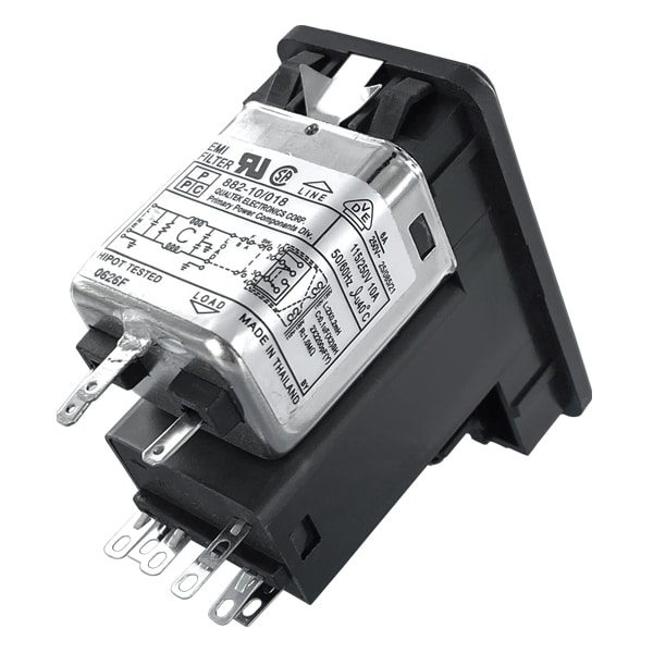 Single Fused Snap-in IEC 60320 C14 Inlet Filter with DPST Switch