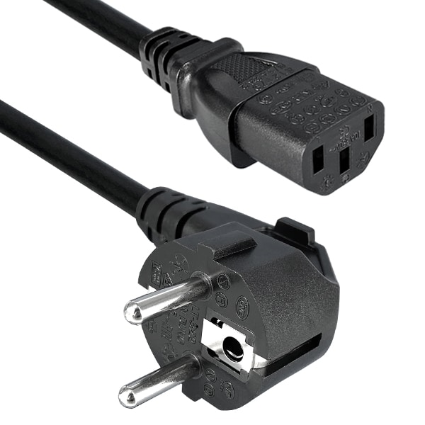 Europe Power Cord CEE 7/7 RIGHT ANGLE IEC 60320 C13