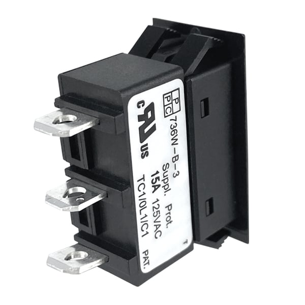 736W-B/301 - Press to Reset Thermal Circuit Breaker - Qualtek Electronics
